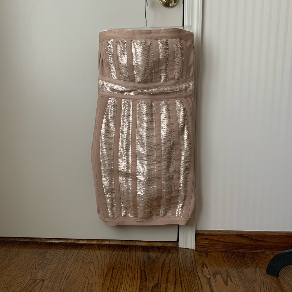 Fashion Nova strapless sequin dress